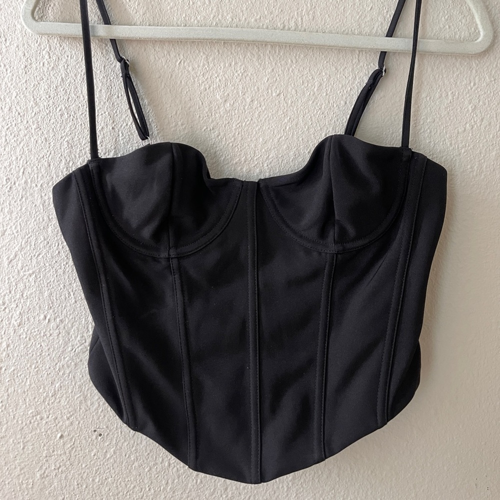 White Fox Boutique Black Corset Top